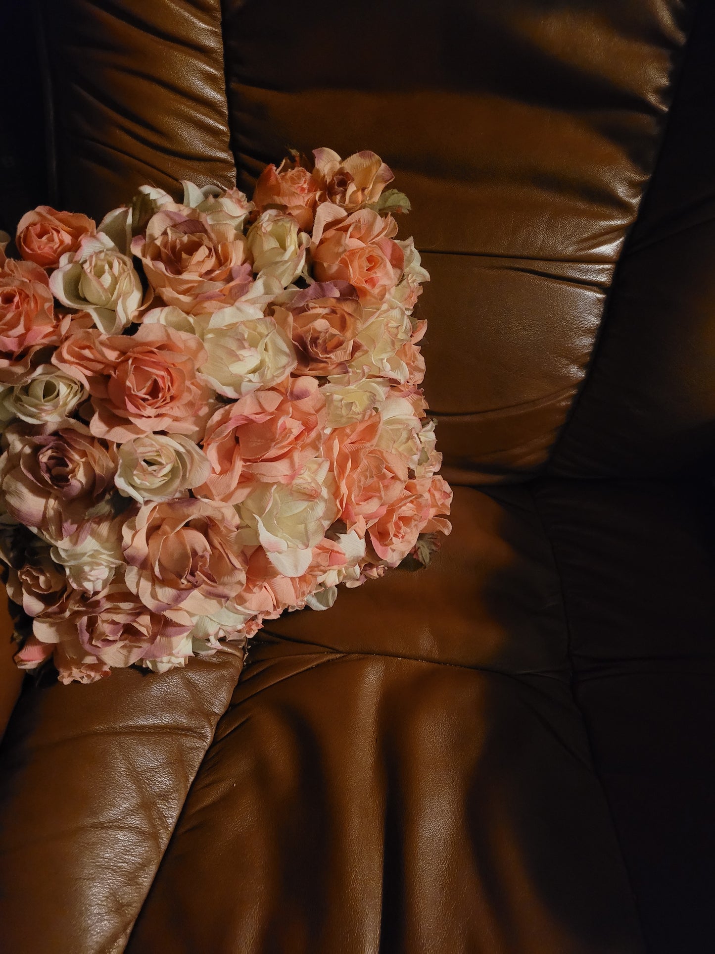 Rose Garden Dreams Floral Satin Pillow Handmade by Kristen Bruce