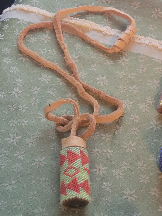 Beaded Medicine Bag Necklace (Various Colors)
