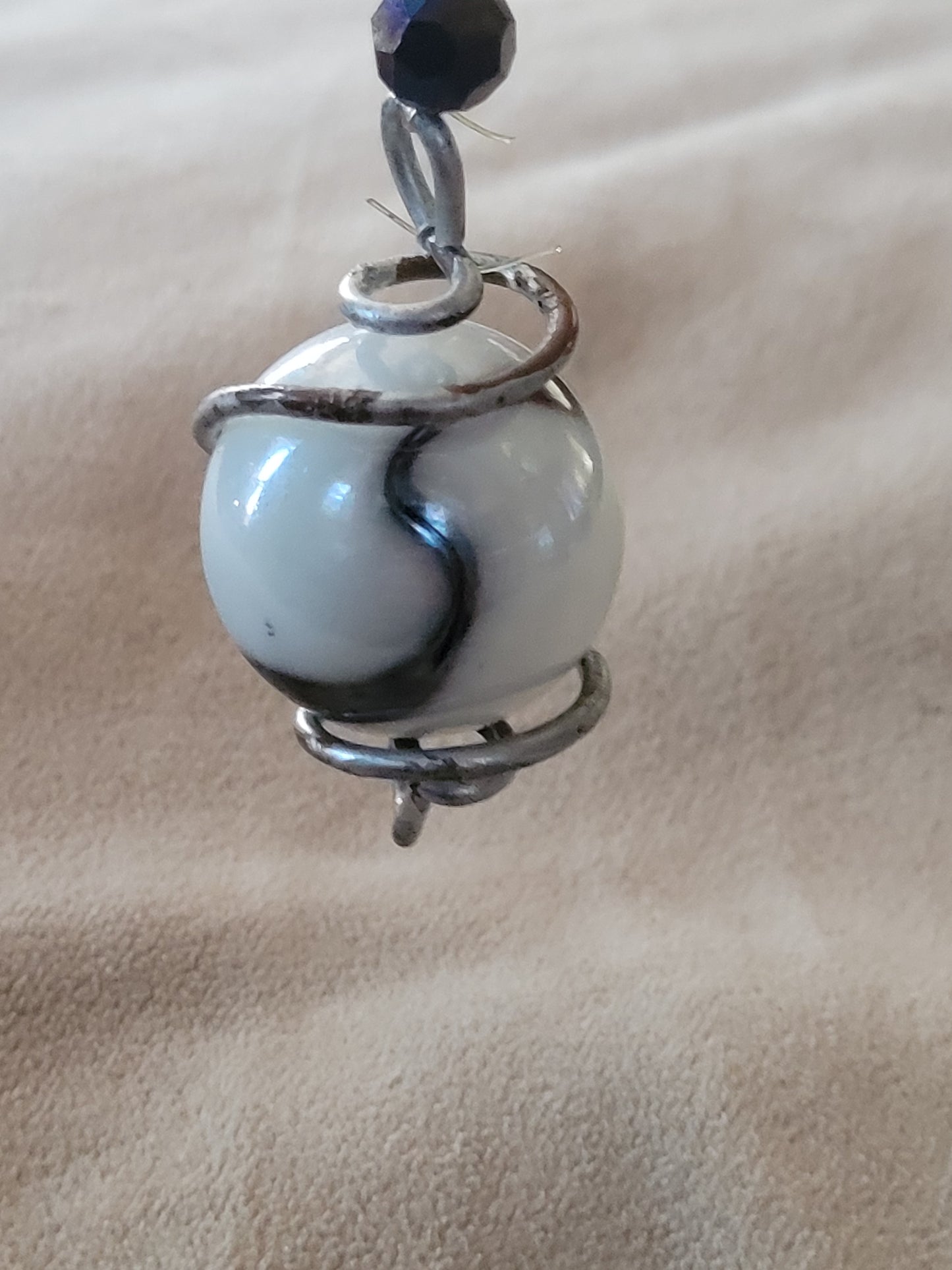 Mystic Swirl" Beaded Pendulum & Light Catcher – by Kristen Bruce