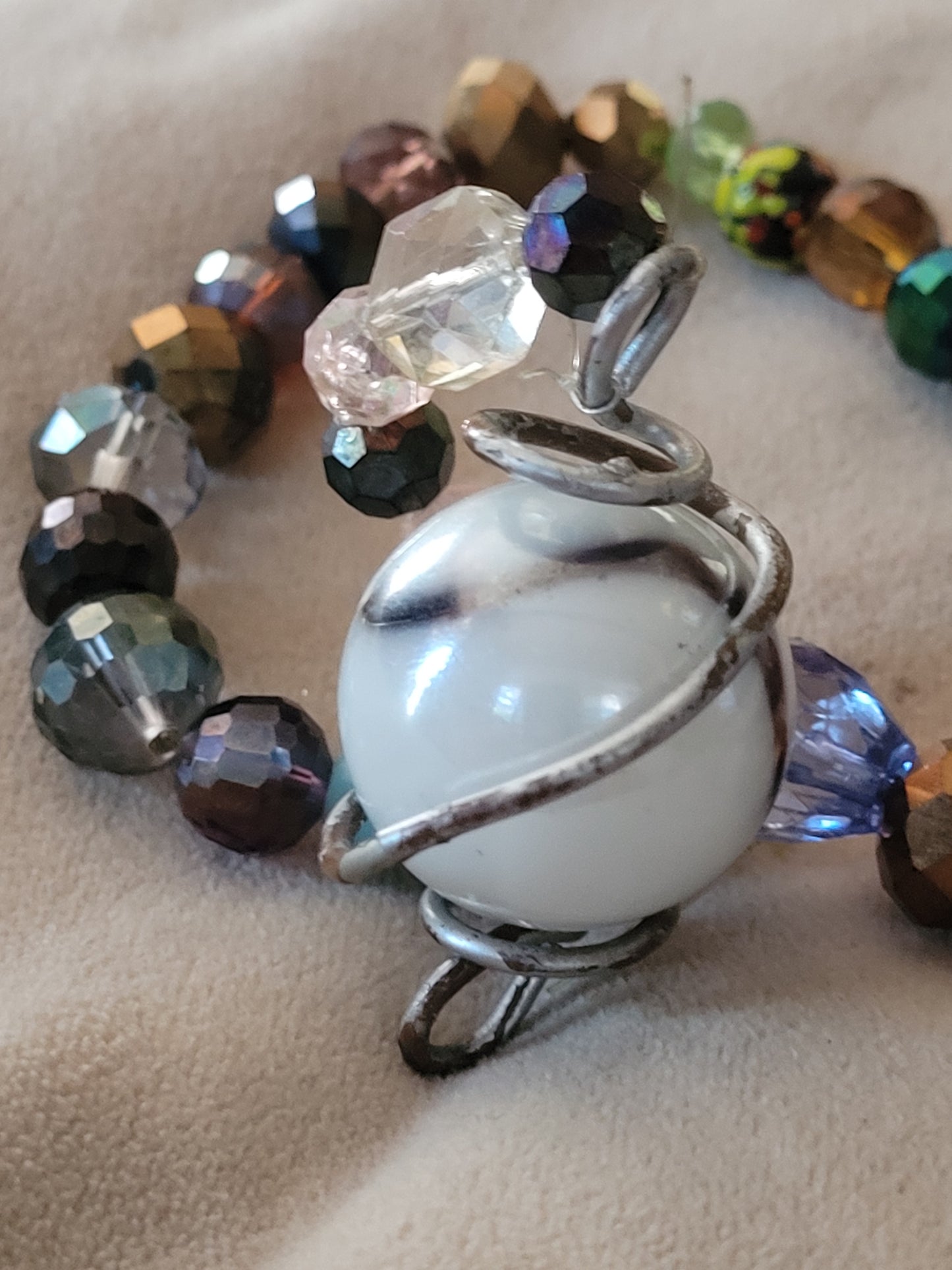 Mystic Swirl" Beaded Pendulum & Light Catcher – by Kristen Bruce
