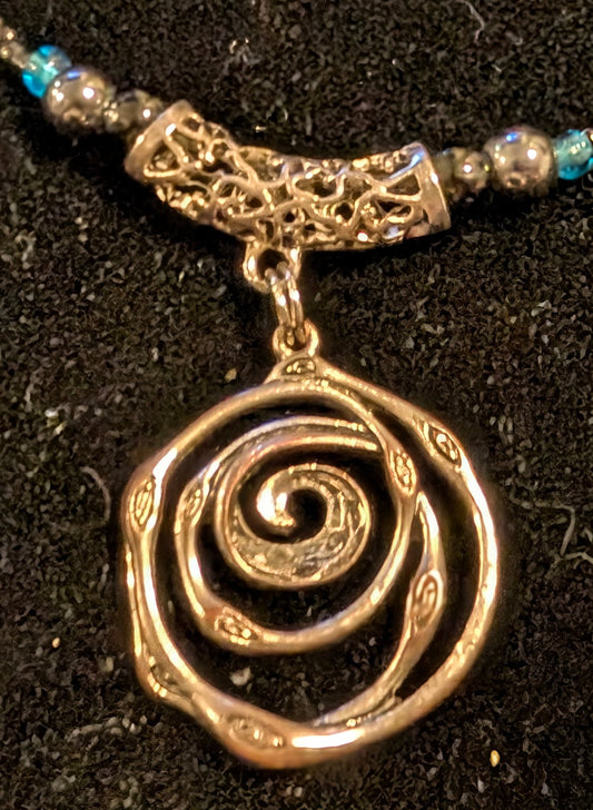 Spiral Path Choker Necklace – by Tamara Idylwyld (R.T. Hefley)